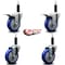 Service Caster 4'' Blue Poly Swivel 1'' Expanding Stem Caster Set 2 Total Lock Brakes, 4PK SCC-EXTTL20S414-PPUB-BLUE-2-S-2-1 - alternate 4
